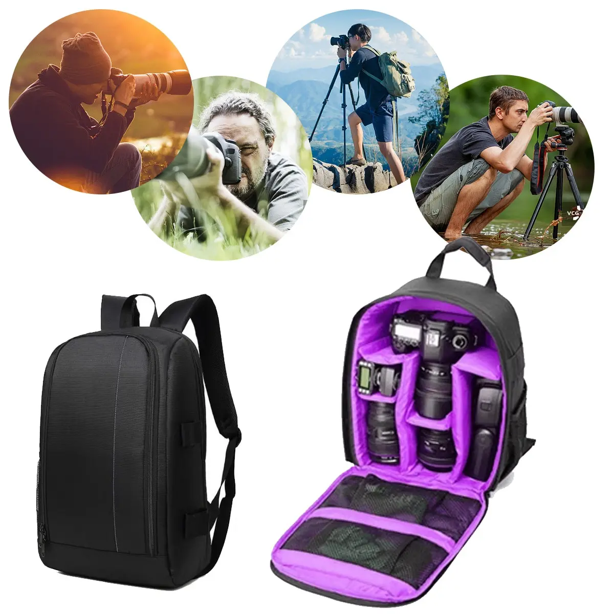 Multi-functional Digital Camera Backpack Bag For Sony Waterproof Outdoor SLR Camera Bag Lens Pouch DSLR Cam Bag Large Capacity