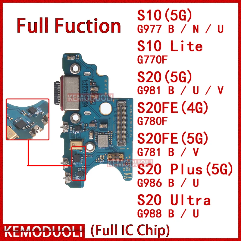 

Usb Dock Charger Port for Samsung Galaxy S10 Lite S20 Fe Plus Ultra G977 G981 G986 G988 G970 G780 B N U V Charging Board Module