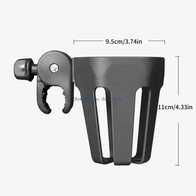 حامل زجاجات سعة كبيرة قابل للتعديل 19QF لعربات الأطفال والدراجة والكرسي المتحرك لا حاجة لأي أداة #6