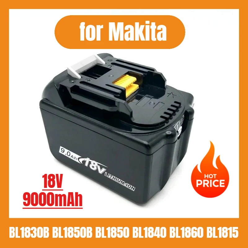 

9 Ач для Makita 18 В аккумулятор BL1830B BL1850B BL1850 BL1840 BL1860 BL1815 Сменная литиевая батарея
