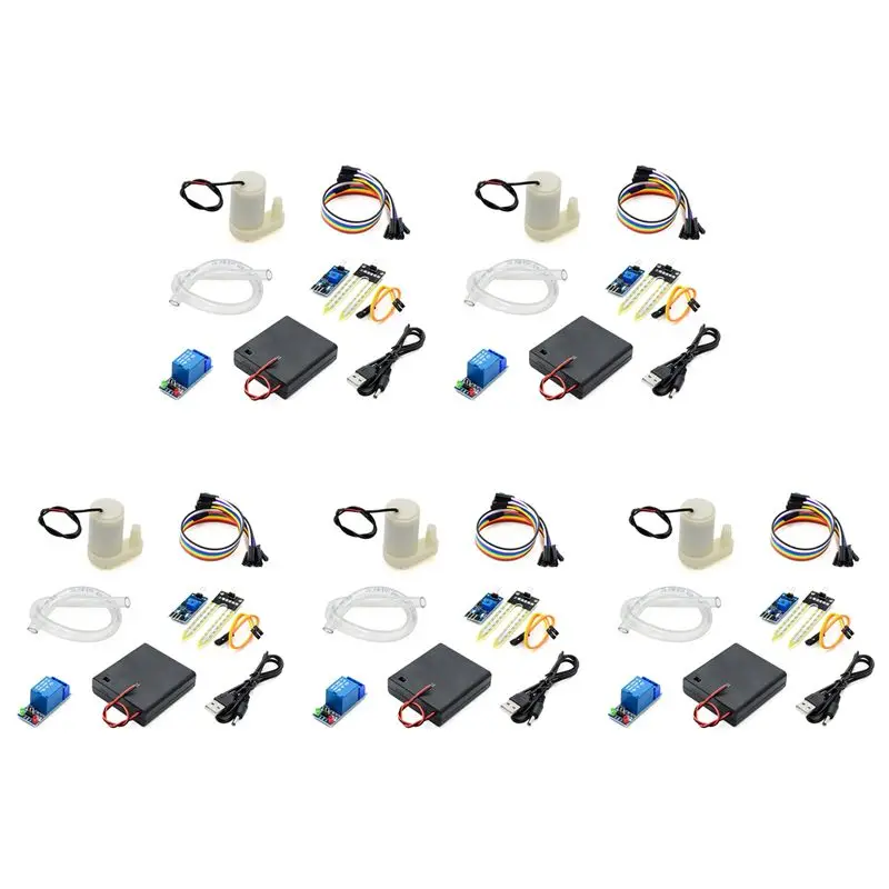[Superx&KND]5Set Automatic Irrigation DIY Kit Water Pump Soil Moisture Detection Garden Drip Watering Watering Irrigation System