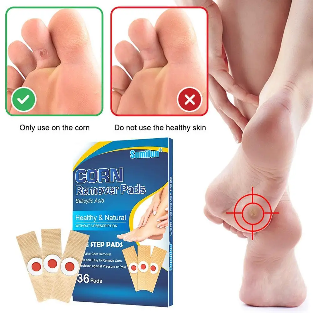 36 Patches/box Chicken Eye Removal Pad For Toes Corn Remover Pads Toes Prevent Shoe Pressure And Friction For Men And Women