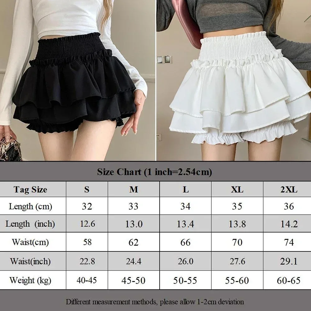 Two-Layer Skirt Ballet Skirt Korean Style Cute Has Lining Tennis Short Skirt