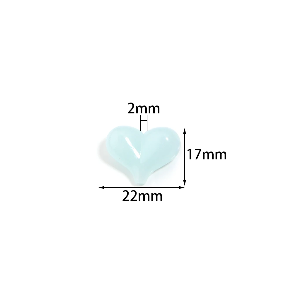 30 Stück/Set Bunte Acryl-Pfirsichherz-Perlen, lose Abstandshalterperlen für die Schmuckherstellung, DIY Armband, Halskette, Zubehör – Detail 1