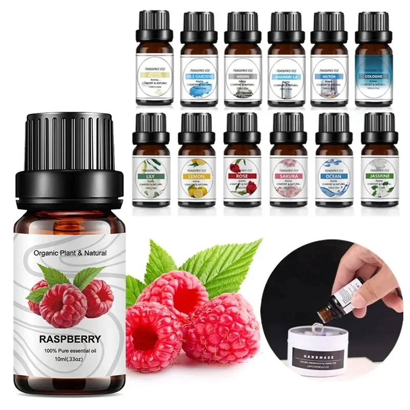 Aceite esencial de 10Ml, sabor a fruta, planta Natural, difusor, aceite esencial, mango, piña, aceite aromatizante para velas de jabón DIY