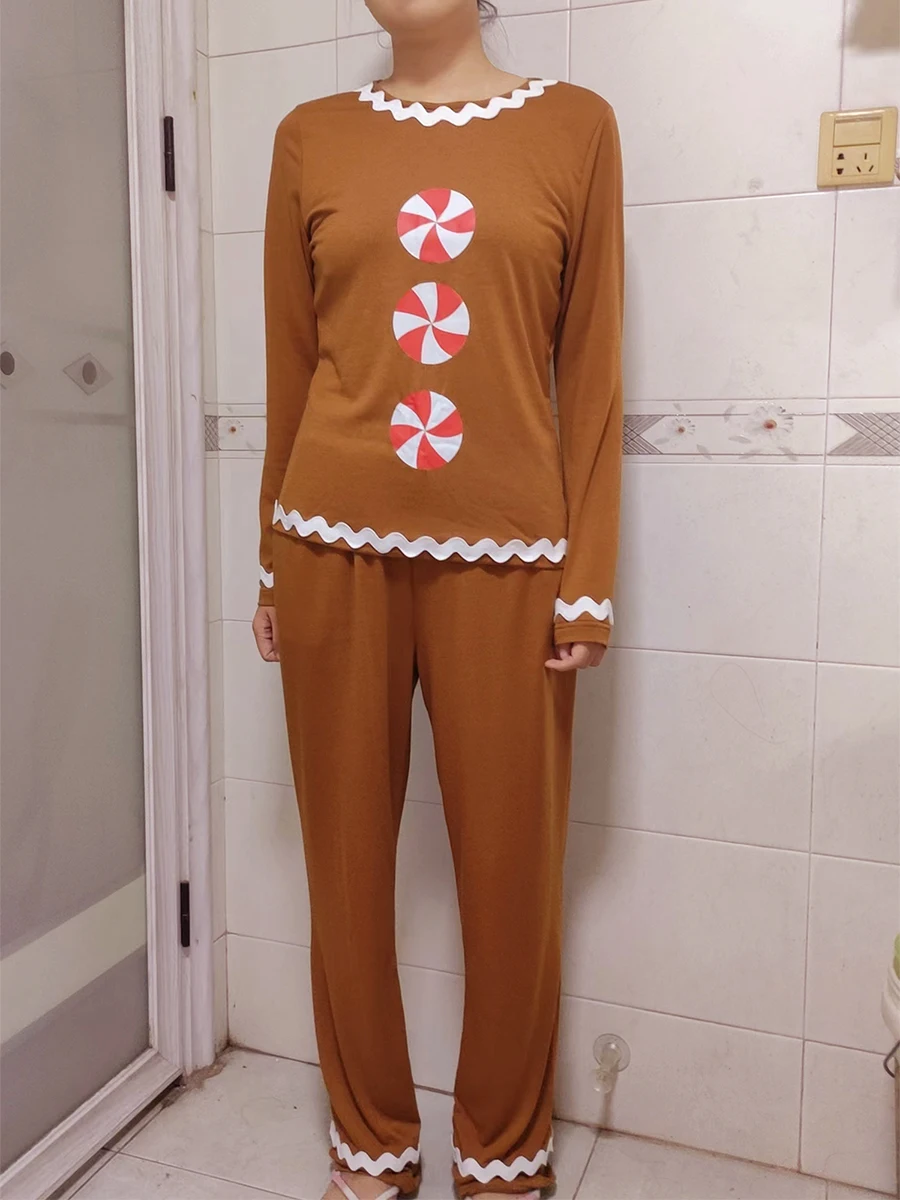 

Womens Two Piece Pajama Set Long Sleeve Sleepwear Cute Print Nightwear Shirt and Elastic Pants Soft Pjs Lounge Sets