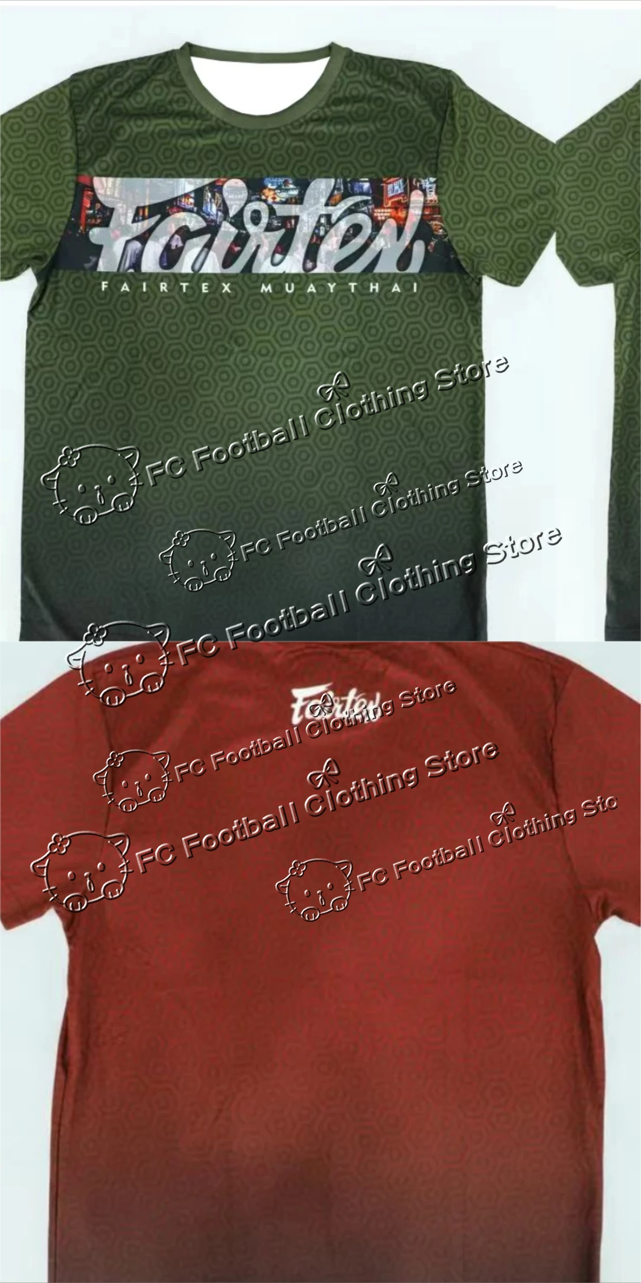 

Summer Men's Comfortable T-shirt Fighting Suit Fairtex Print Sweat-absorbent Breathable Motorcycle Short Sleeve
