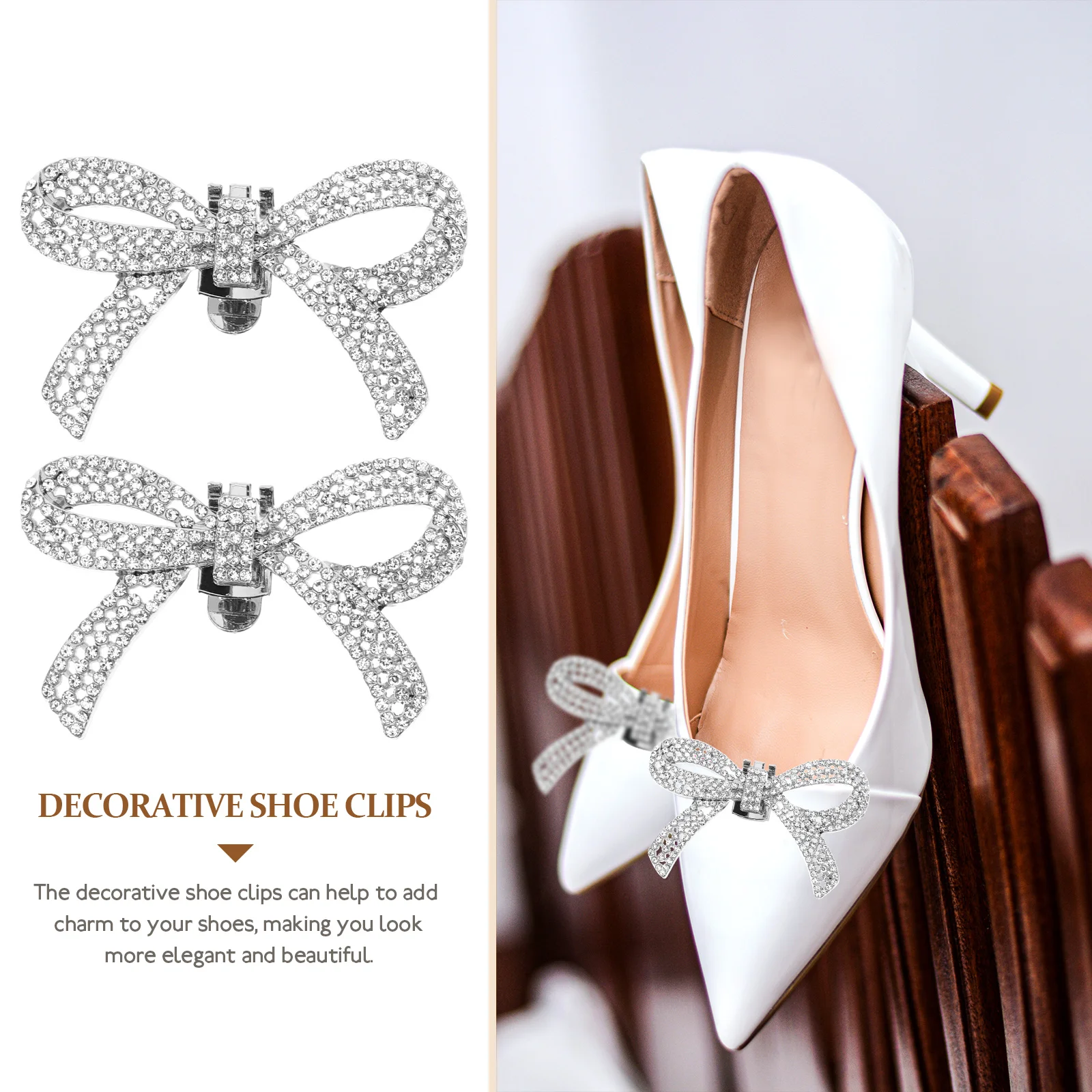 

Rhinestone Shoe Clips Decorative Buckles Removable Accessories Women DZ1 Silver Butterfly Wedding High Heels Shoe Embellishments