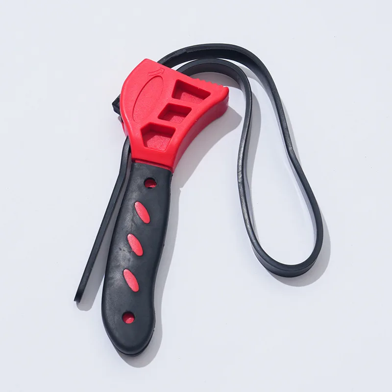 

6inch Multifunctional Belt Wrench Oil Filter Puller Strap Spanner Chain Wrench Strap Opener Adjustable Disassembly Tool