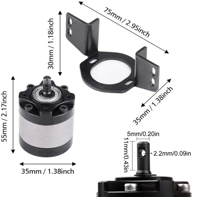 Motor escovado 550 à prova d'água com caixa de engrenagens de redução 1: 5 para reboque 1/14 1/10 RC Car Crawler Axial SCX10 TRX4