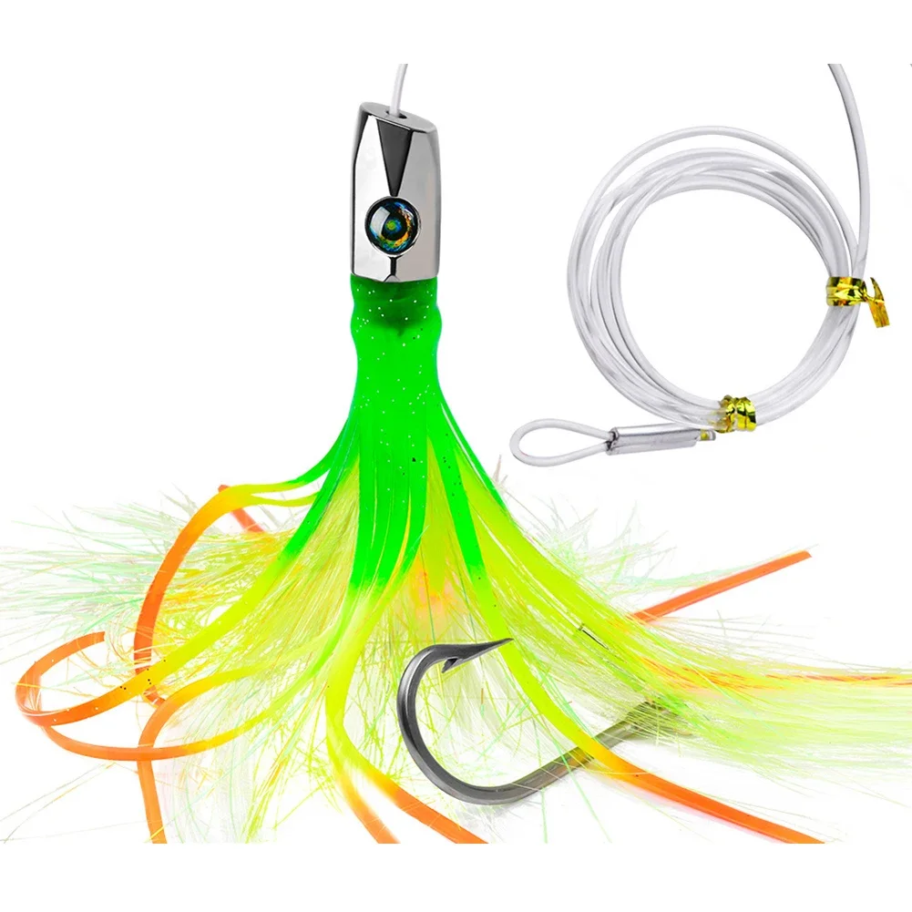 

8.7-inch trolling road bait 22cm 85g metal head silicone octopus bait squid whisker soft bait Sea fishing bionic bait sea fishin