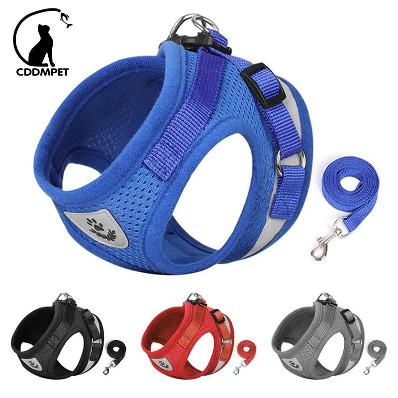 

CDDMPET Dog Harness and Leash Set Outdoor Training Walking Harnesses Safety Sport Puppy Vest Pet Harness For Small Dogs Cats