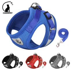 CDDMPET Pettorina e guinzaglio per cani Set Addestramento all'aperto Pettorine da passeggio Sicurezza Sport Gilet per cuccioli Pettorina per animali domestici per cani di piccola taglia Gatti