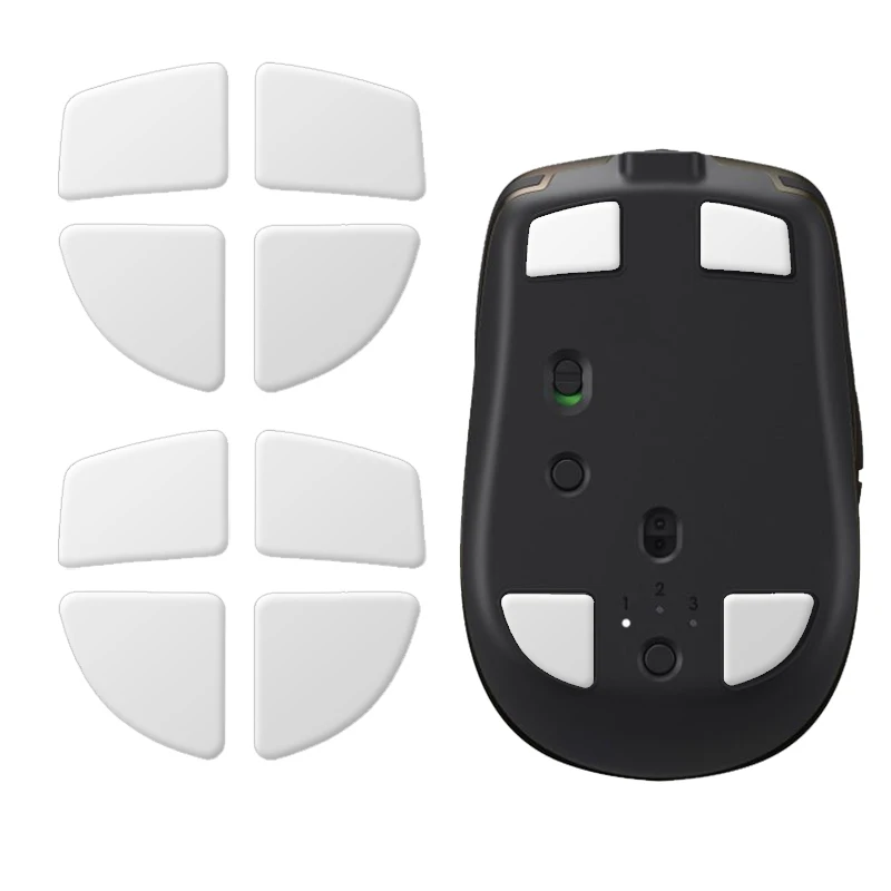2Sets Hotline Games 3.0 Plus Rounded Curved Edges Mouse Feet Mouse Skates for Logitech MX Anywhere 2 / 2S Gaming Mouse