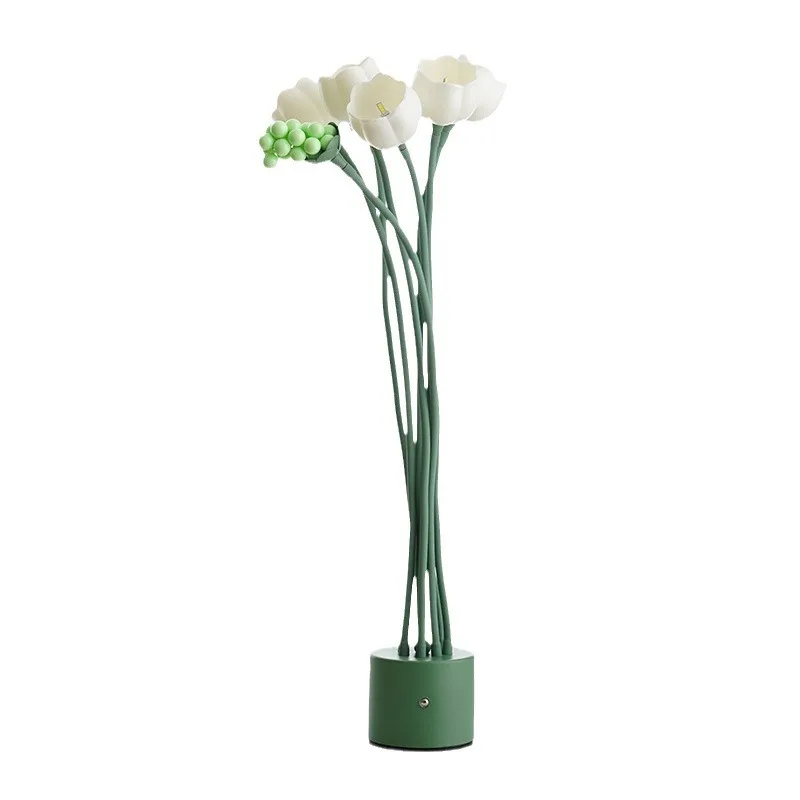 

Creative touch flower desk lamp study desktop decoration ornament romantic bedroom atmosphere bedside night light