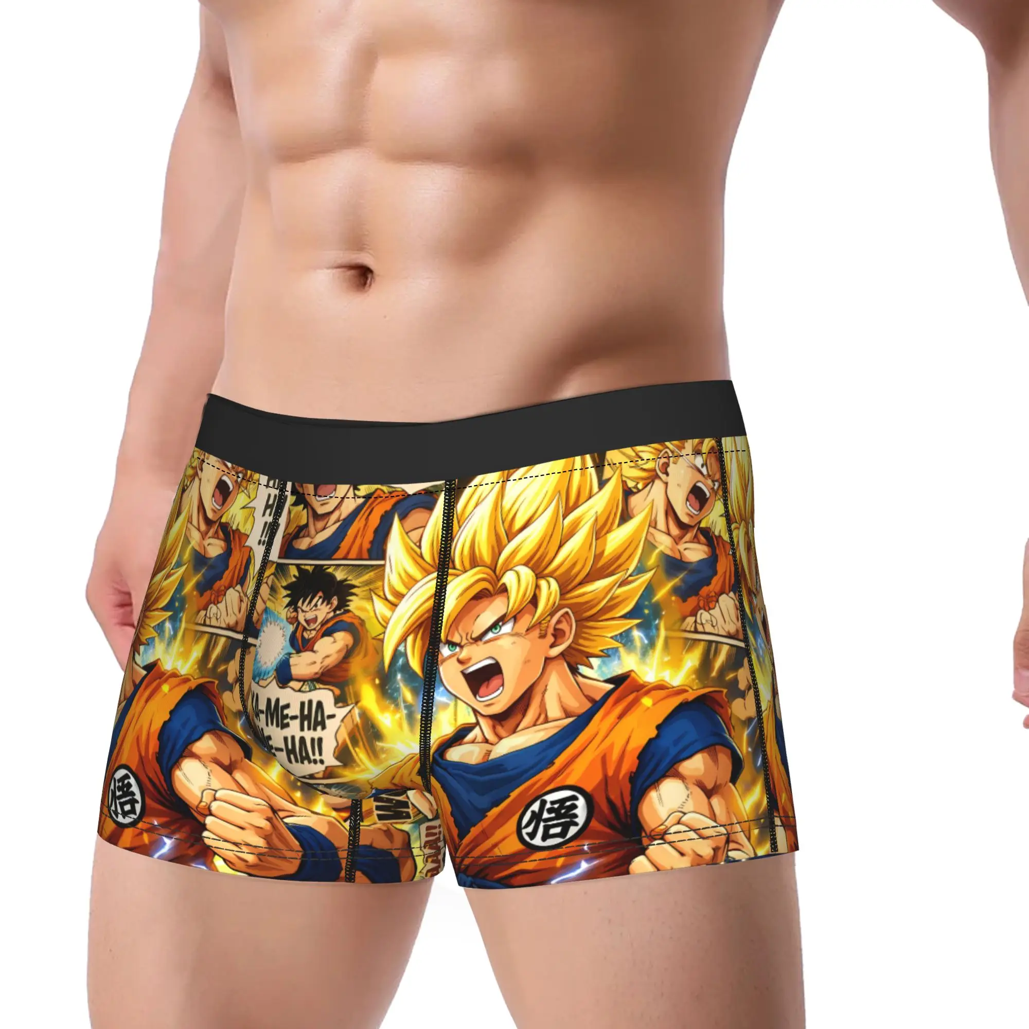 D-Dragon B-Ball 3D Japanese Anime Underwear  Man Panties Print Novelty Boxer Shorts Quality Boxer Brief Large Size