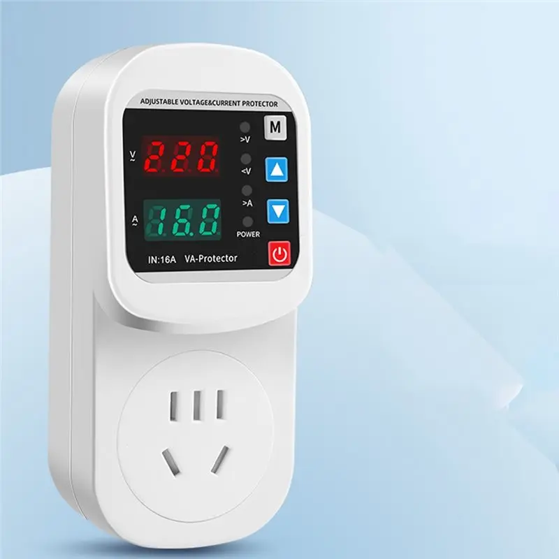 【CYBER MONDAY】Adjustable Voltage Control Surge Protector Socket With EU Plug, AC 220V Standard