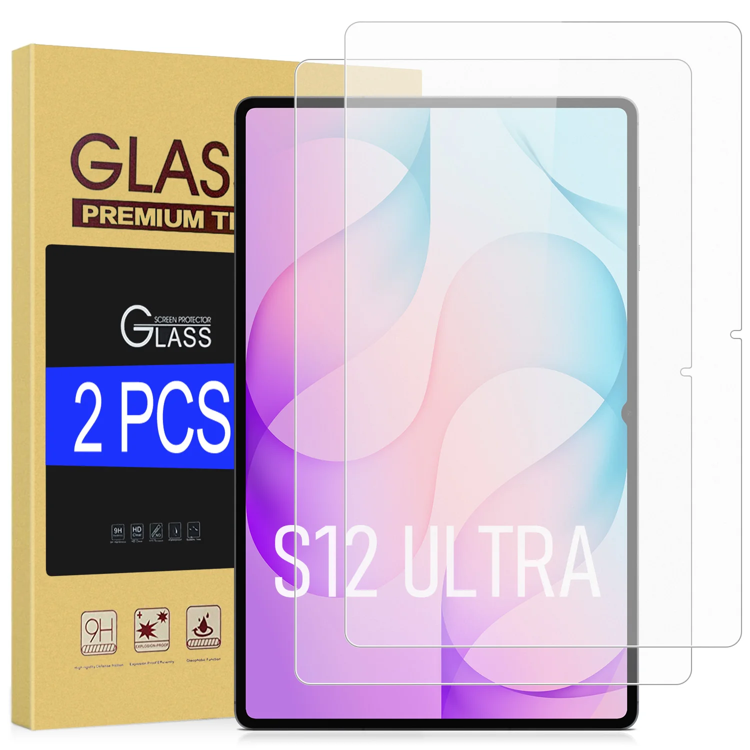 For Samsung Galaxy Tab S12 Ultra 14.6-inch Tempered Glass Film Screen Protector HD Scratch-Proof 2-Pieces