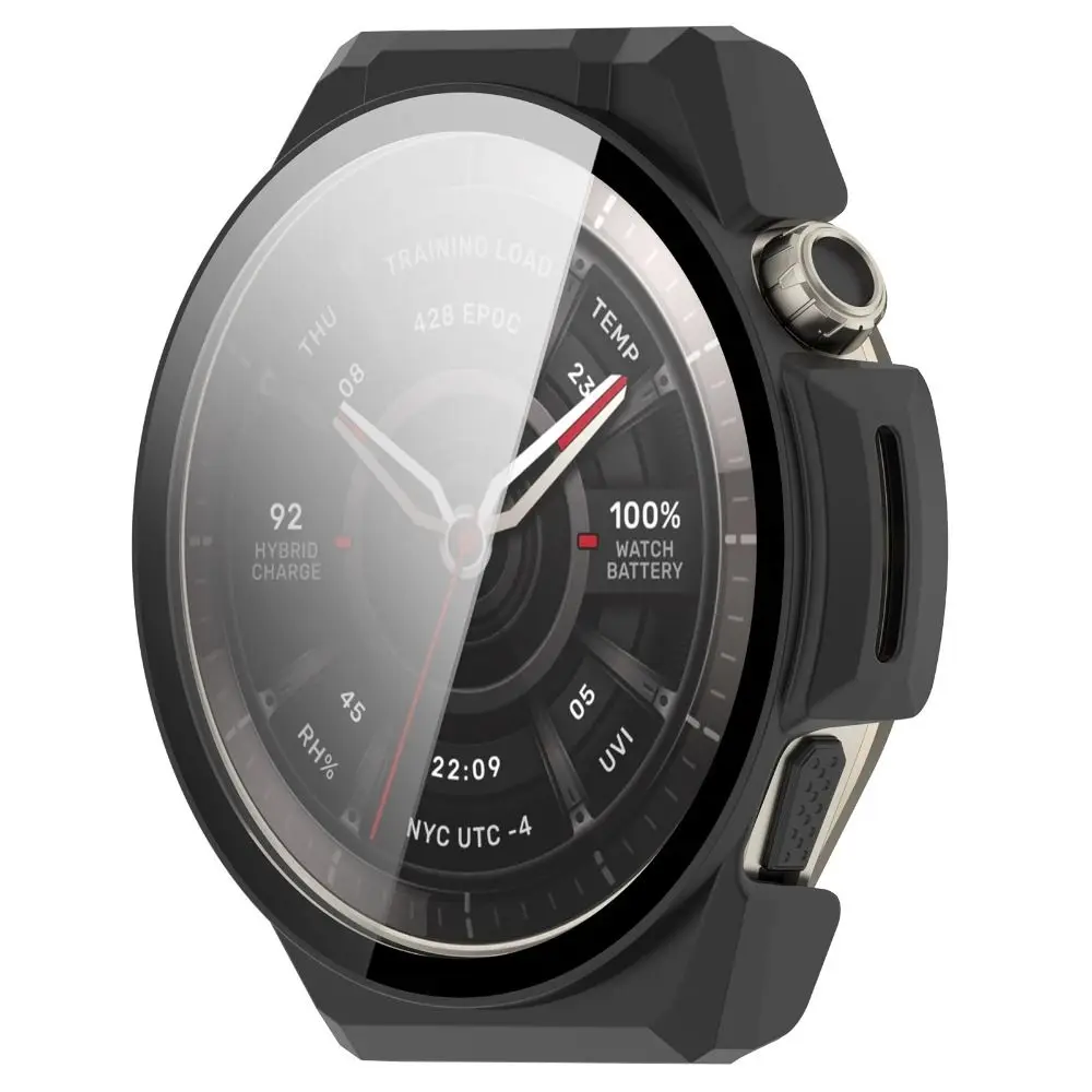 PC+Tempered Glass Protective Case Anti-Scratch Full Coverage Screen Cover Shockproof Protector Shell for Amazfit Balance Ultra