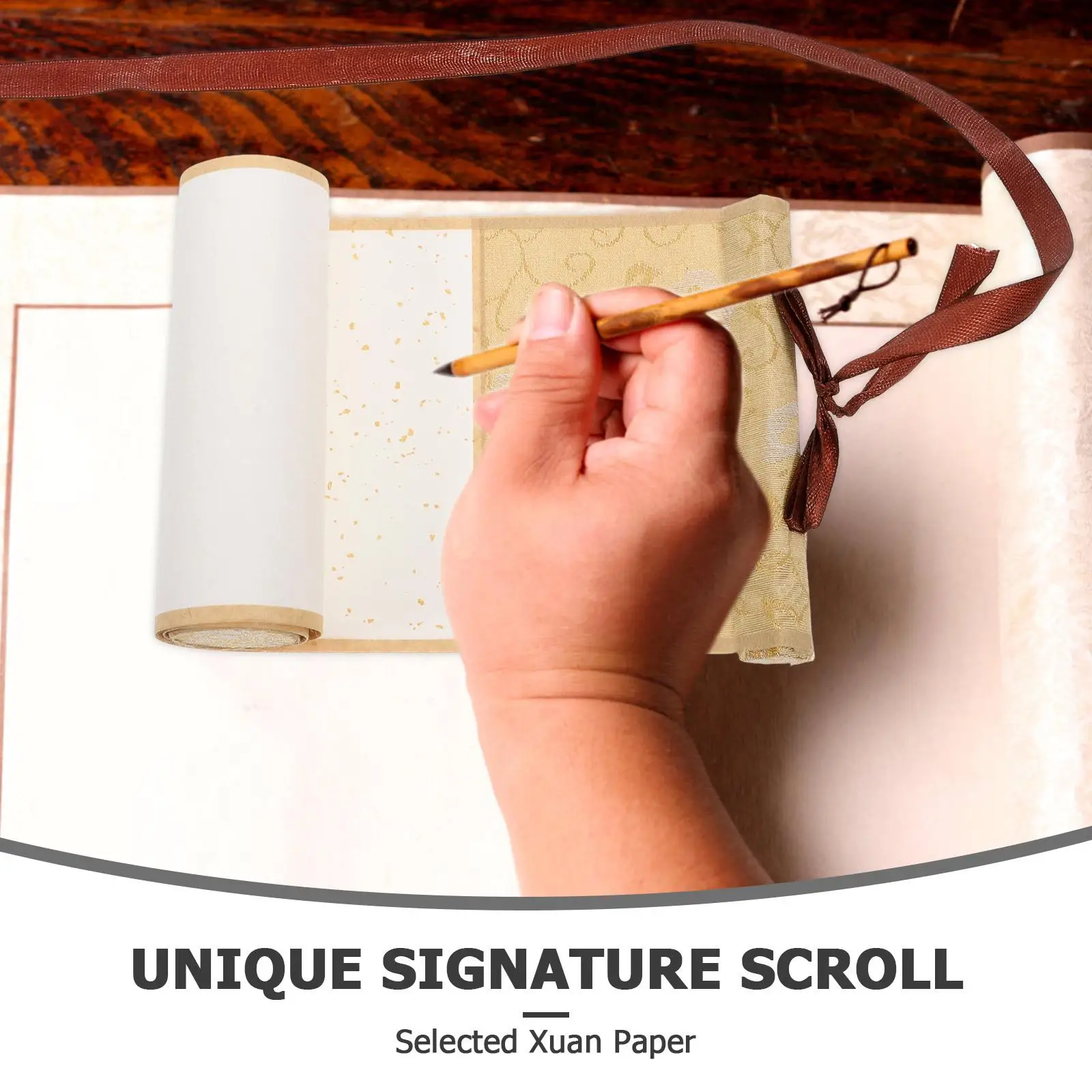 Blank Scroll Paper Hanging Caligraphy Vintage Scrolls Chinese Calligraphy Rice Practicing