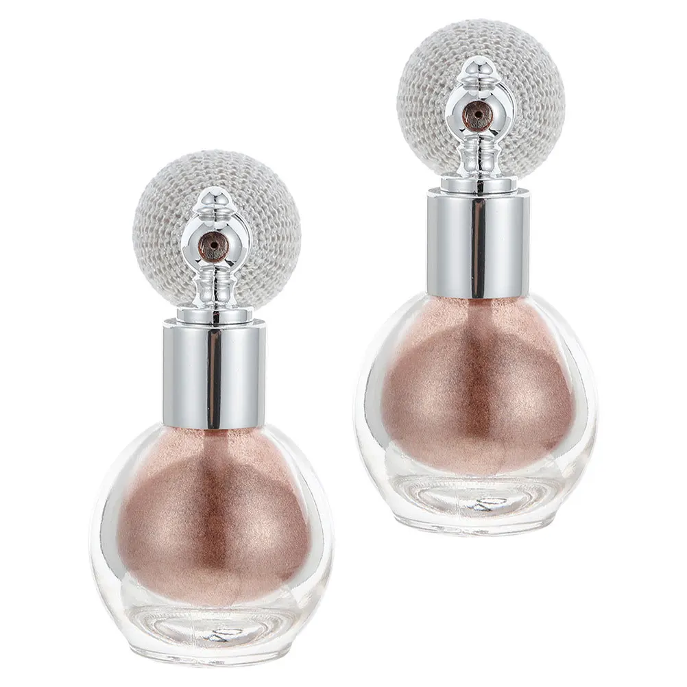 

2pcs Glitter Spray Bottles With Shimmer Powder For Face Body Hair Highlighter Makeup Tool Sparkling Powder Sprayer Female Gift