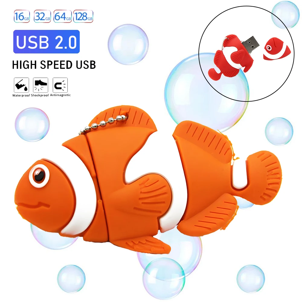 

Pendrive 128 ГБ USB 2.0 Флэш-накопитель с мультяшными животными, 64 ГБ, флэш-накопитель, 32 ГБ, брелок для ключей, 16 ГБ U-диск, подарки для детей, 8 ГБ