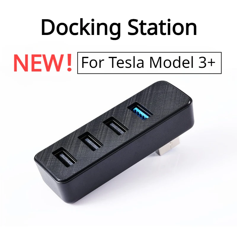 Dockingstation für Tesla Model 3 Highland, Model Y, Juniper Cybertruck YL, Handschuhfach, USB-Hub-Erweiterung, Schnellladung 1 zu 4 – Detail 3