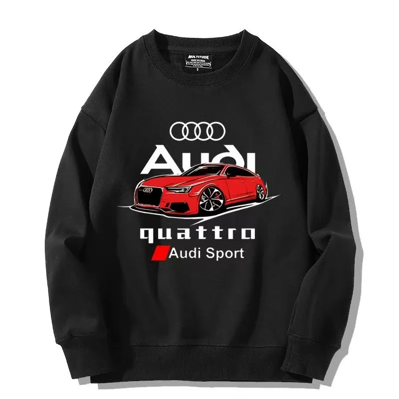 Audi RS car modification culture performance car department round neck hoodie can be customized 4S store work clothes men's and