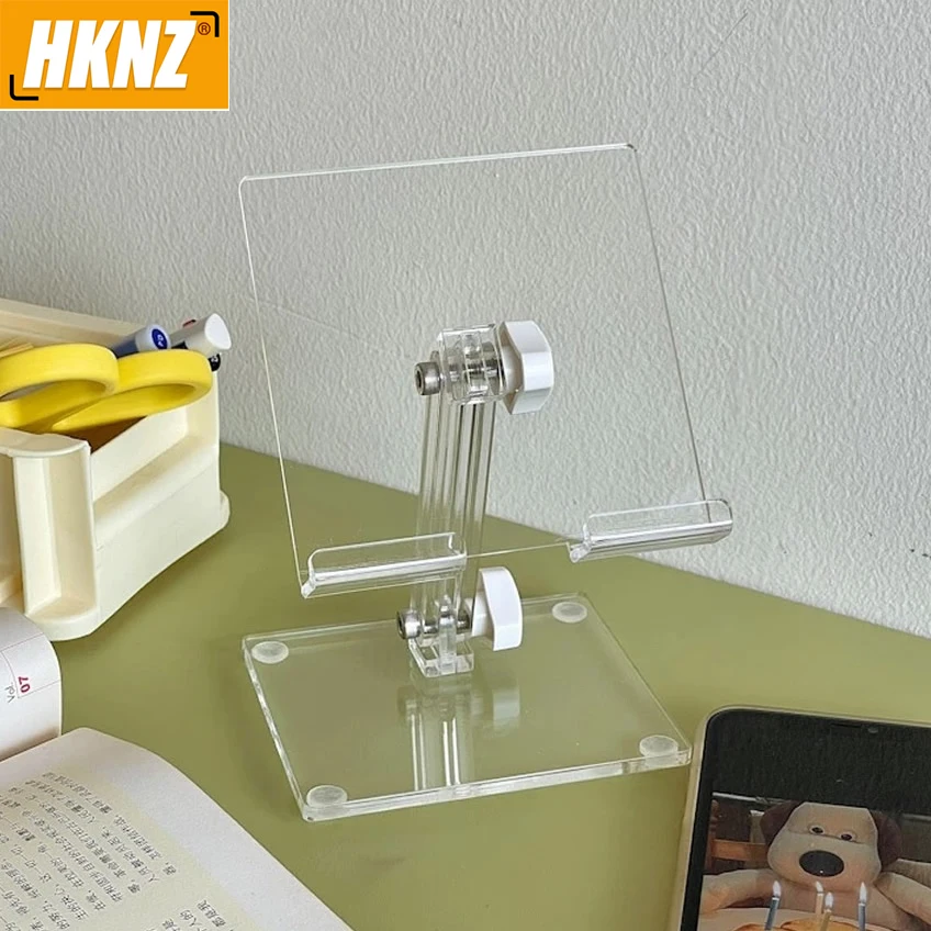 HKNZ Portable Acrylic Adjustable Holder For Pad Mobile Phone Tablet PC Notebook Books Transparent Stand Holder Accessories