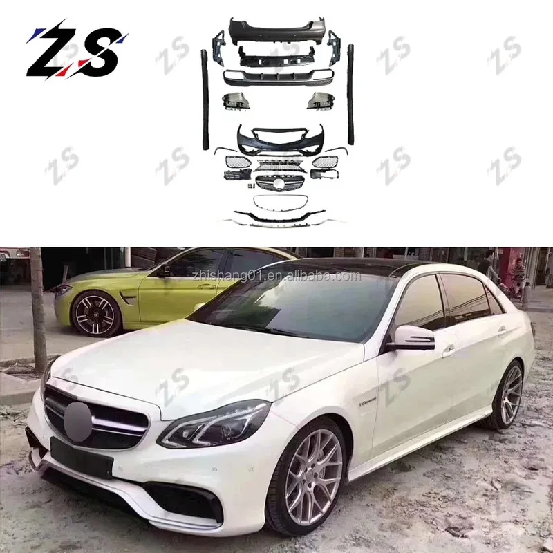 

ZS Body Kit bz 2010-2015 E класс W212, обновление до E63, решетка переднего и заднего бампера, широкая модификация, автомобильные аксессуары