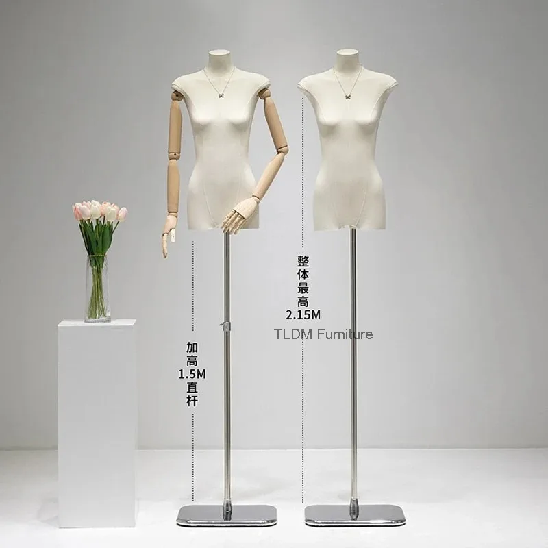 

Store Modern Simple Display Flat Mannequin Body Prop Women's Half-body Clothes Clothing Window Stand Human Sewing Supplies FYMQ