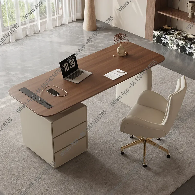 

X Desk Retro Home Study Writing Desk Light Luxury Minimalist Desk All Solid Wood Beauty Salon Consultation Table