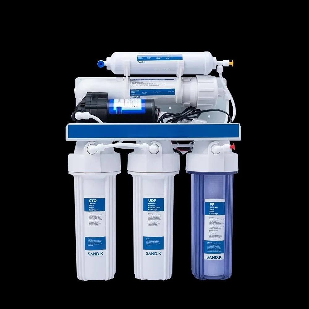 

5-ступенчатая фильтрация, бытовой фильтр для чистой воды для питья с системой фильтрации измерителя осмоса Ro, бытовой УФ-очиститель воды