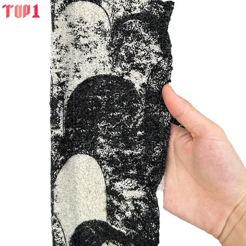 

Fashion Black and White Antique Jacquard Thickened Blackout Curtains for Living Room Bedroom French Window Curtain Custom Size