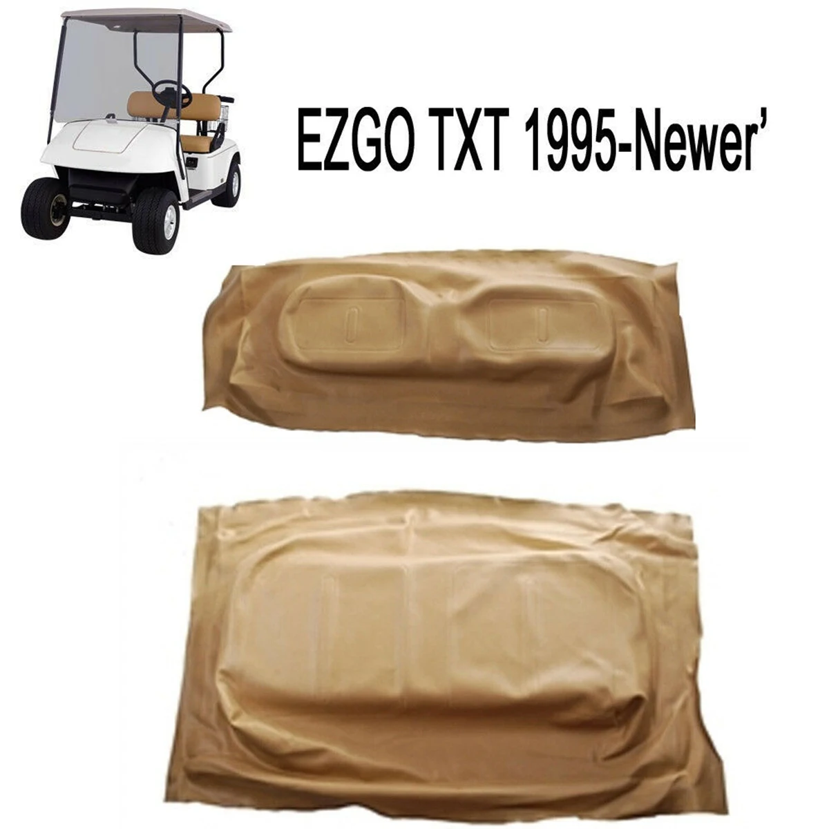 1Set Golf Cart Tan Front Seat Bottom Cover & Backrest for EZGO TXT 1994-2014 71602-G04,