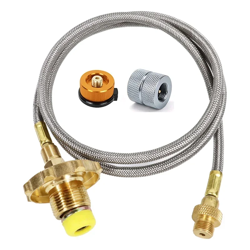 

Адаптер для заправки пропана с линией подключения бензобака для уличной газовой плиты, горелки для кемпинга, сжиженного нефтяного газа, соединитель шланга для баллона, грили для барбекю