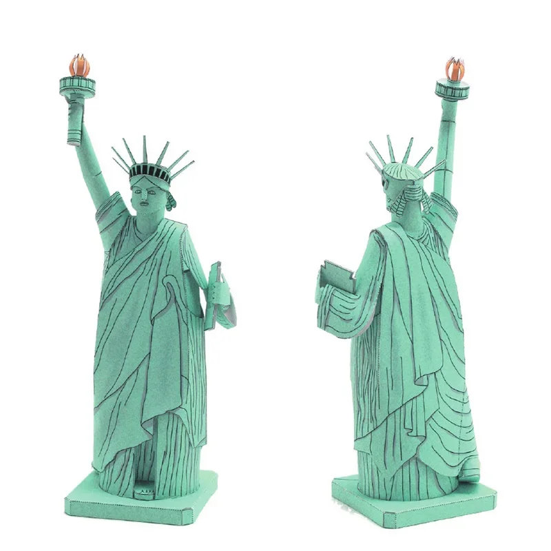 Estatua de la libertad de Estados Unidos, soporte grande, modelo de papel 3D, artesanía de papel, arte artesanal, edificio de Origami, juguetes artesanales para adolescentes y adultos, QD-148