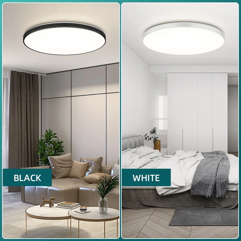 220V LED-Deckenleuchten mit 3 Farbwechsel-Optionen, Schlafzimmerlampe, LED-Innenbeleuchtung für Zuhause, Badezimmer, staubdichte LED-Deckenlampe – Detail 2