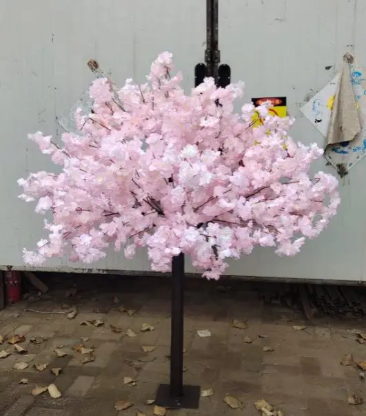 Wholesale restaurant outdoor wedding party sakura plant tree large artificial red cherry blossom