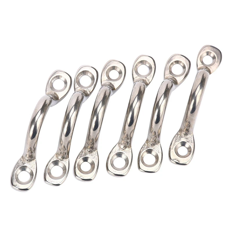 Pack Of 12 Stainless Steel Bimini Boat Top PAD EYE , Eye Straps, Tie Down, Kayak Deck Loops, Tie Down Anchor Point