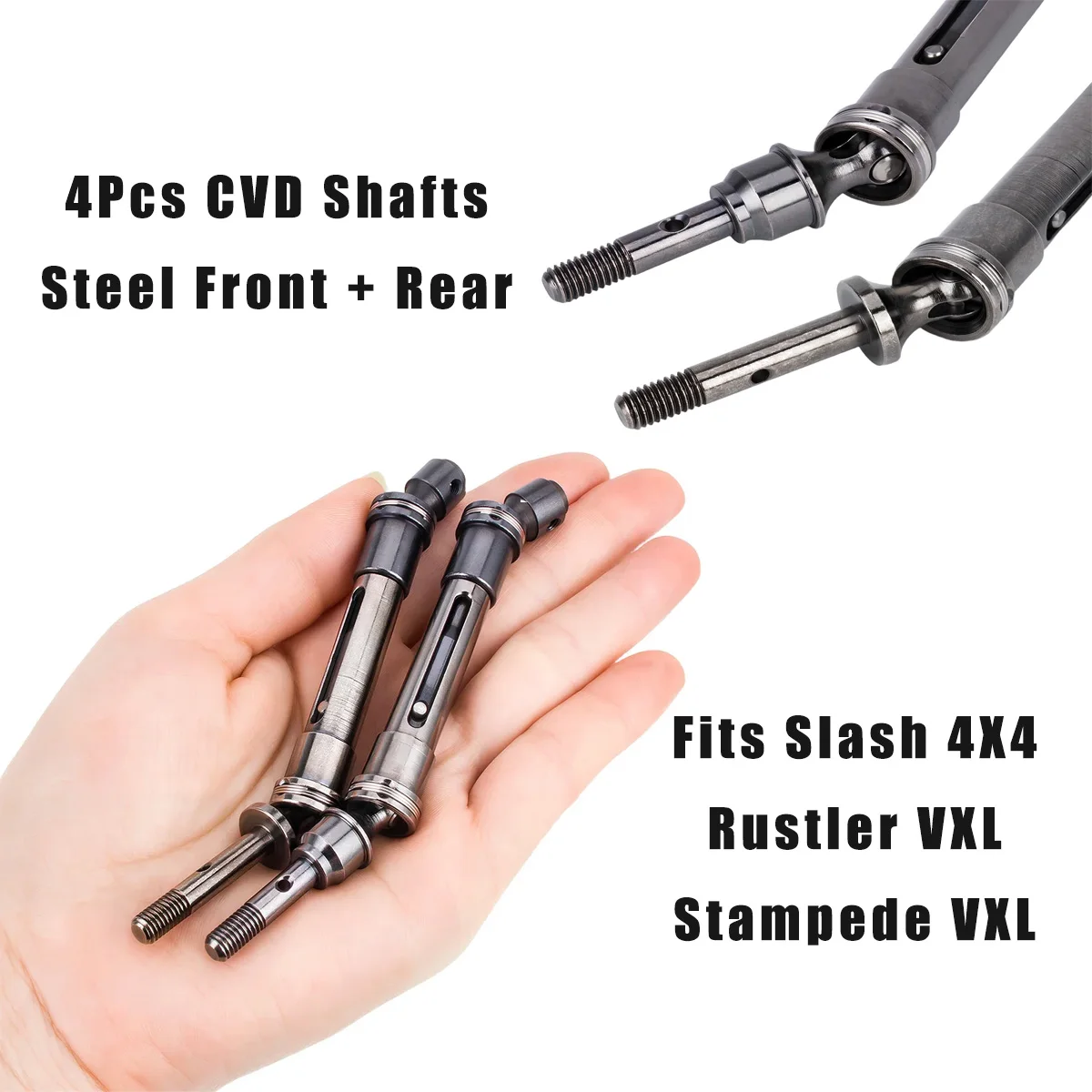 Stahl-CVD-Antriebswellensatz vorne und hinten für Traxxas Slash 1/10 – passend für Rustler VXL Stampede 4X4 VXL Teile
