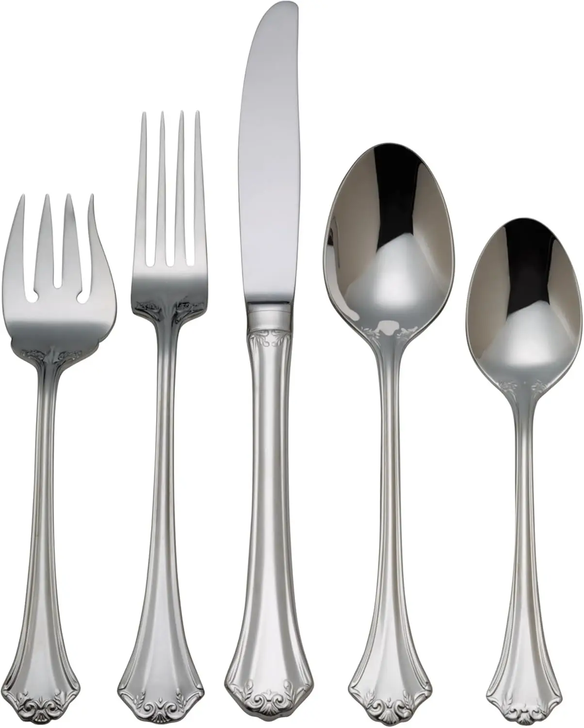

5-Piece Flatware Place Setting, 18/10 Stainless Steel, Silver