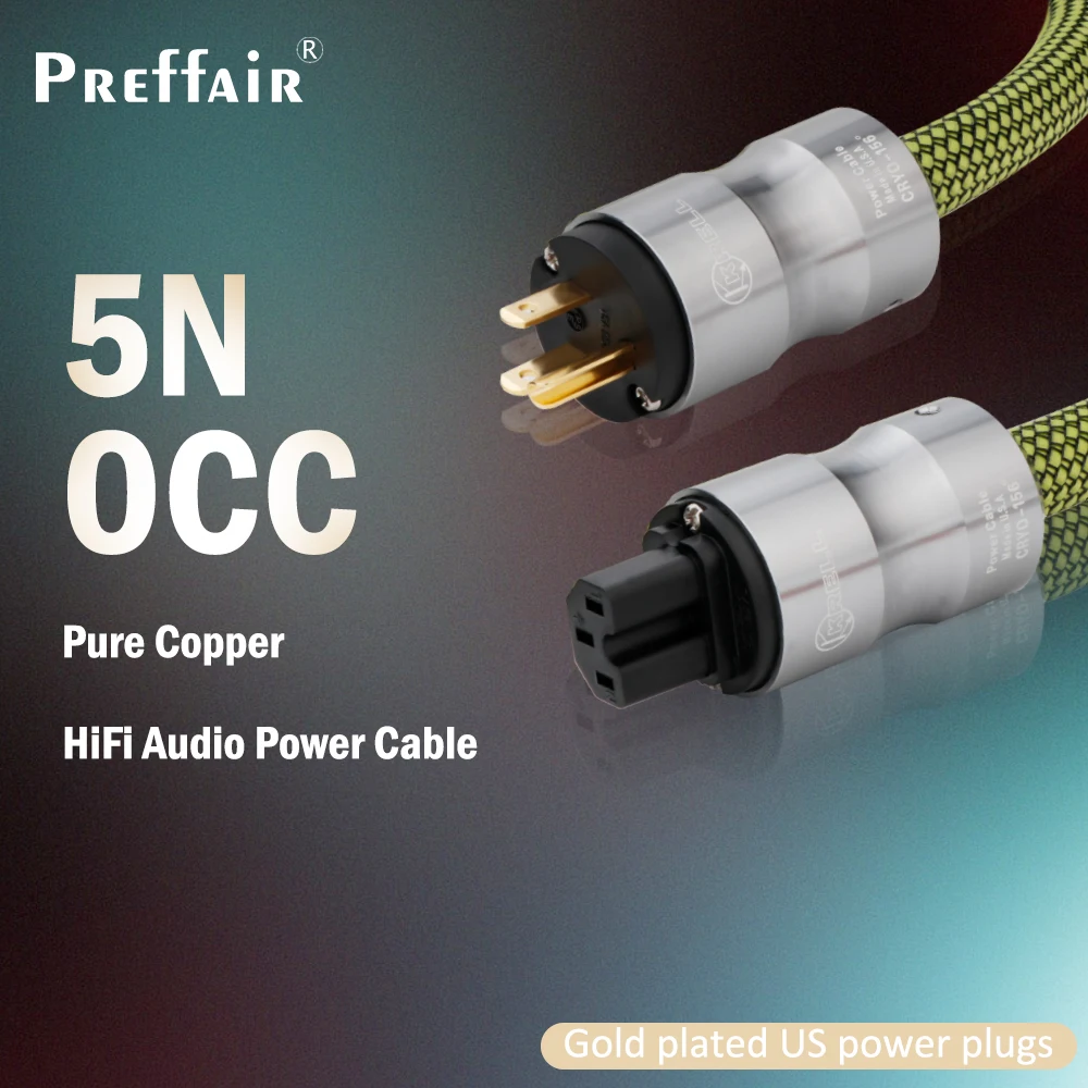 

JP Krell HIFi Power Cable CRYO-156 US/EU AC Power Cord Power Cable with EU US Plug for Audio CD Amplifier AMP
