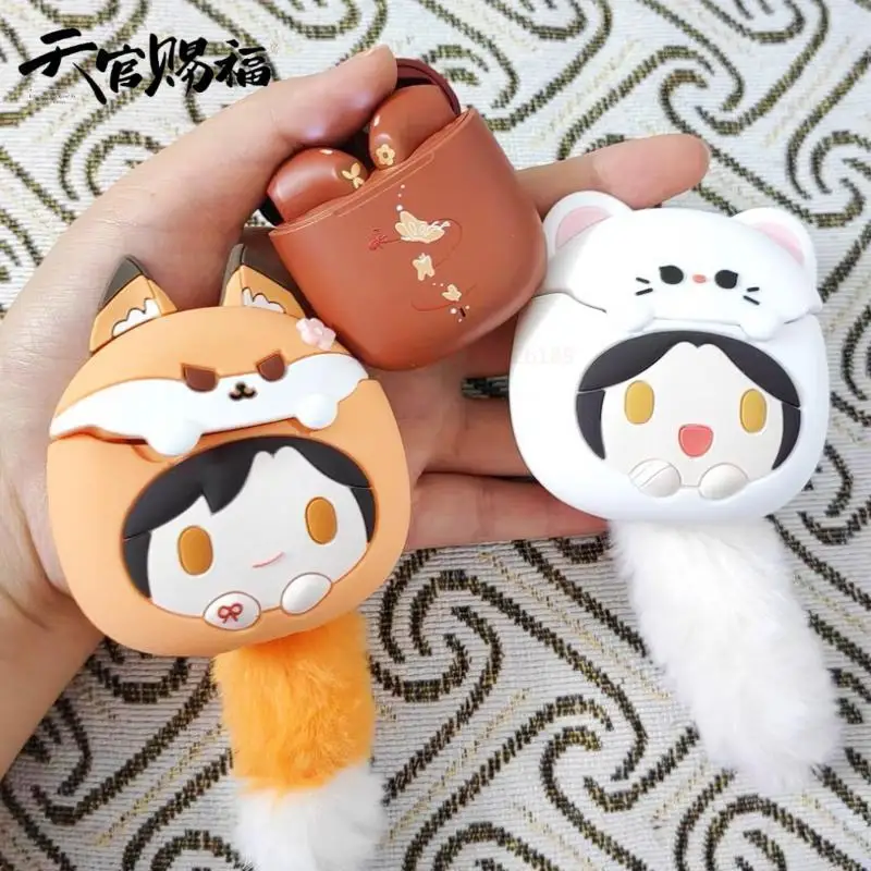 Original Tian Guan Ci Fu Tgcf Hua Cheng Xie Lian Comics Fox Rabbit Bluetooth Headset Headphone Earphone Gifts Case Cosplay Toy