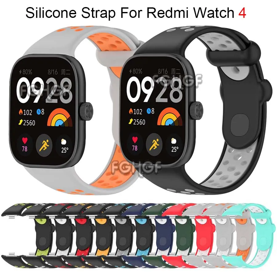 For Redmi Watch 4 Strap Silicone Replacement Correa Wristband Bracelet For Xiaomi Redmi Watch 4 Smart Watch Band Accessories