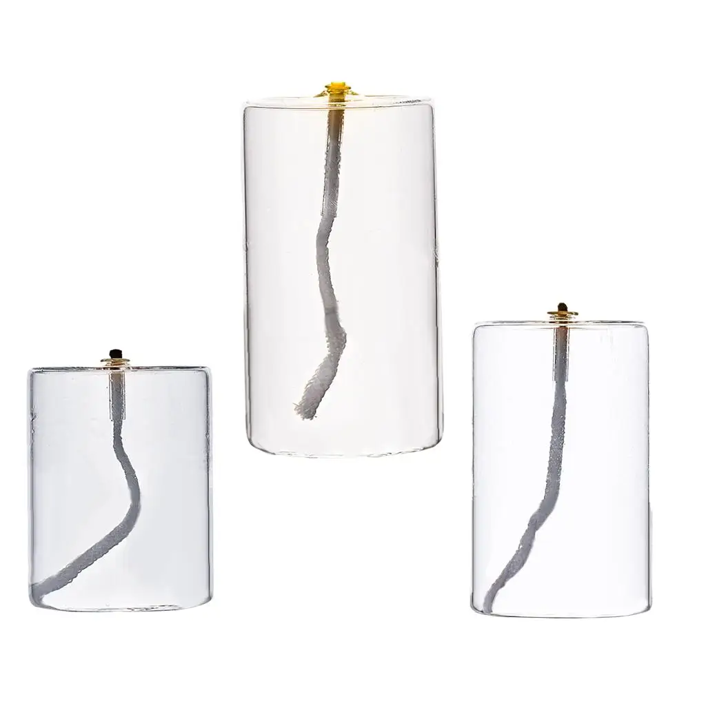 Refillable Glass Oil Candle for Christmas Dining Party Halloween