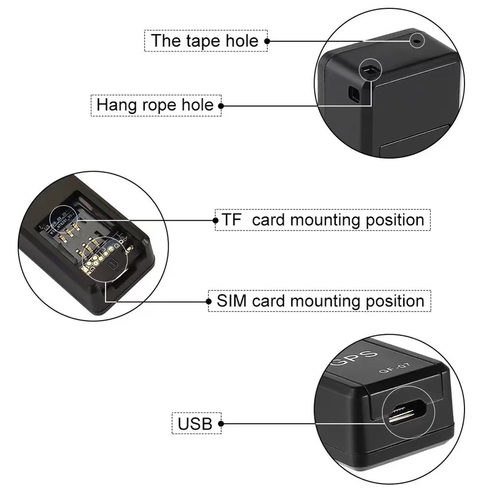 GF07 мини GPS автомобильный трекер Real TimeTracking автомобильный Антивор антипотеря локатор Сильный магнитный Крепление SlM сообщения позиционер