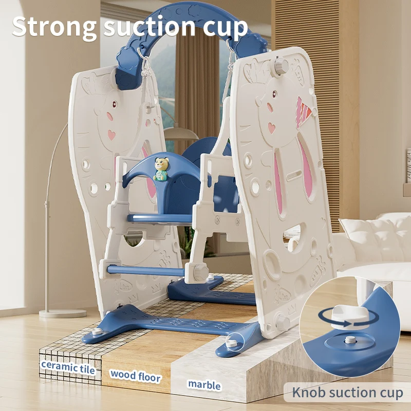 High Quality Combination Colorful infant Playground Kids Home Play indoor Plastic Slide and Swing