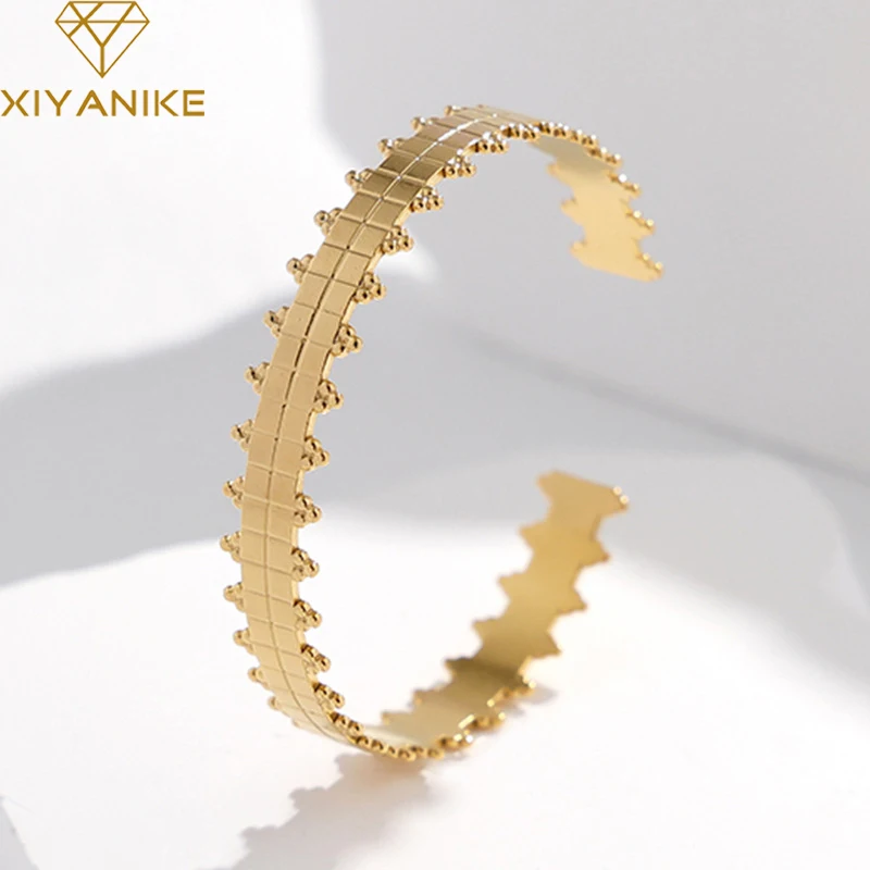 

Браслет из нержавеющей стали 316L XIYANIKE, регулируемый, С-образный