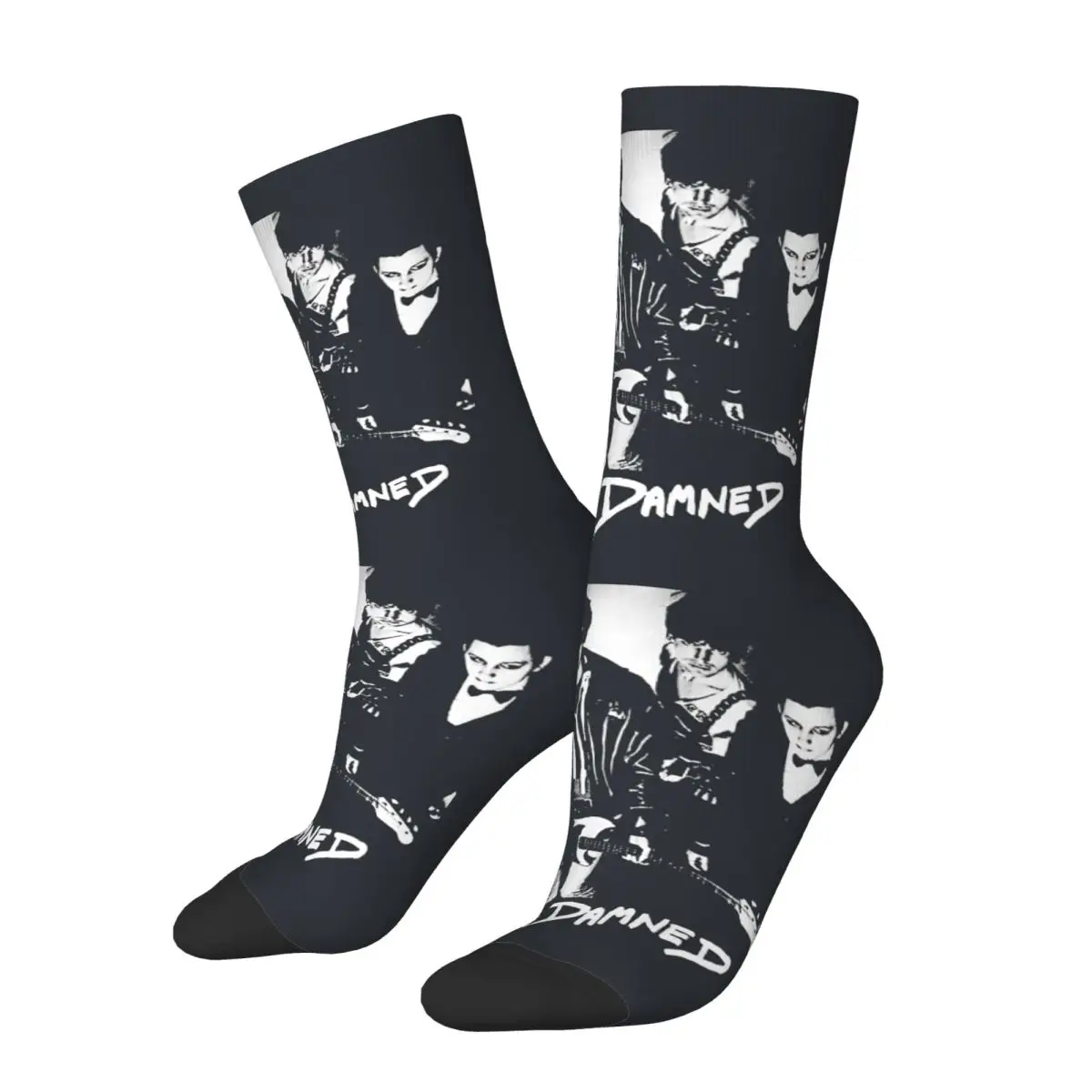 Crazy The Damned Sock for Men Hip Hop The Damned Quality Pattern Printed Boys Crew Sock Casual Gift official-website tops fugees